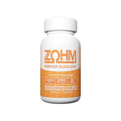 ZOHM Premium Alkaloids 7 Hydroxy Chewable Tablets 20CT Jar (22MG)