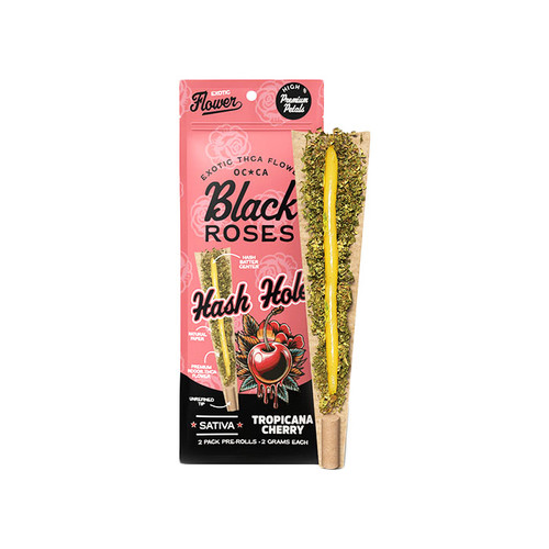 Black Roses Exotic Hash Hole THCA Pre Rolls 2CT Display Of 10 (2G)