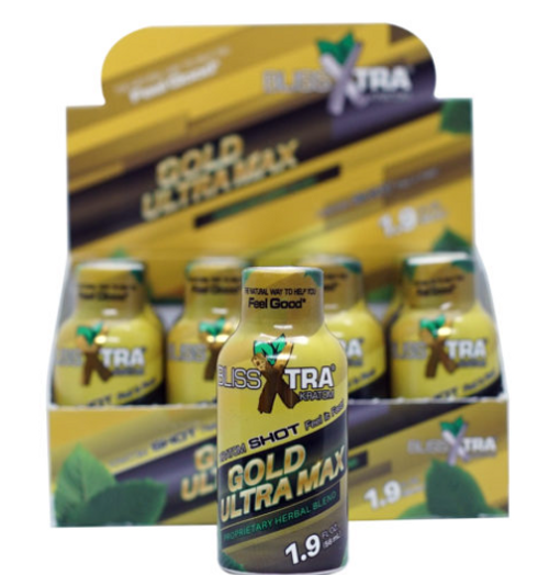 Bliss Xtra - Gold Ultra Max Liquid Shots ( 1.9Fl OZ / Display of 12 )