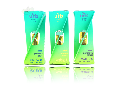 URB - Delta 8 Live Resin 2.2G Cartridges ( 2200MG / Display of 6 )