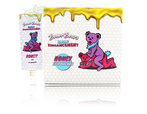 Boner Bears - Male Enhancement Honey Pouches ( Display of 15 Pouches )