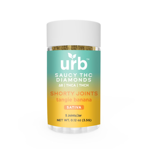 URB - Saucy THC Diamonds THCA Shorty Joints ( 5 joints Jar / 3.5G )