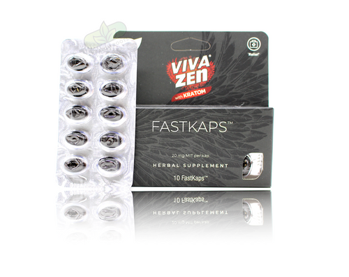 Viva Zen - Kratom Liquid Capsules 20mg MIT ( Display of 10 Packs / 10 Kaps per Pack )