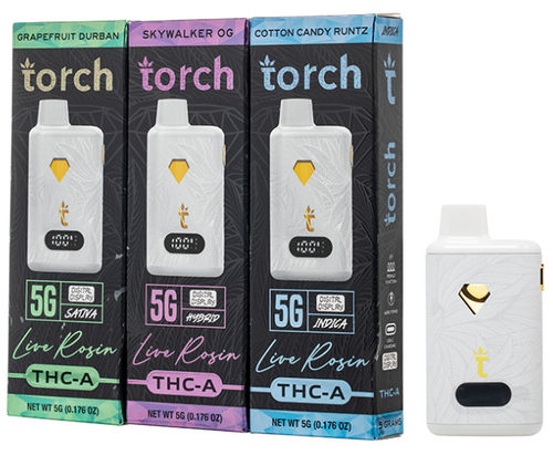 Torch - THCA Live Rosin 5G Disposable ( 5,000MG / Display of 5 )