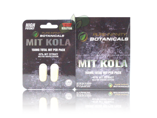 Pure Infinity Botanicals - MIT KOLA 45% MIT Extract 2 Count Chewable Tablets Display of 12 Packs ( 150MG )