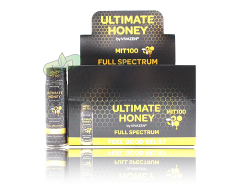 Ultimate Honey - Honey Infused With Kratom 15mL Full Spectrum Shots Display of 12