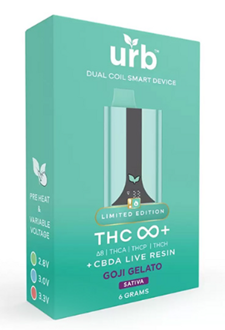 URB -  LIMITED EDITION THC Infinity+ Live Resin 6g Disposable Display of 6 ( 6,000MG )