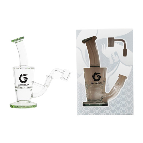 Glass House 7" Turbine Perc Waterpipe With Banger (HHP049)