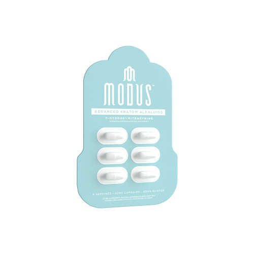 Modus 7 Hydroxy Advanced Kratom Alkaloids Extract Capsules Display Of 10 (6CT)