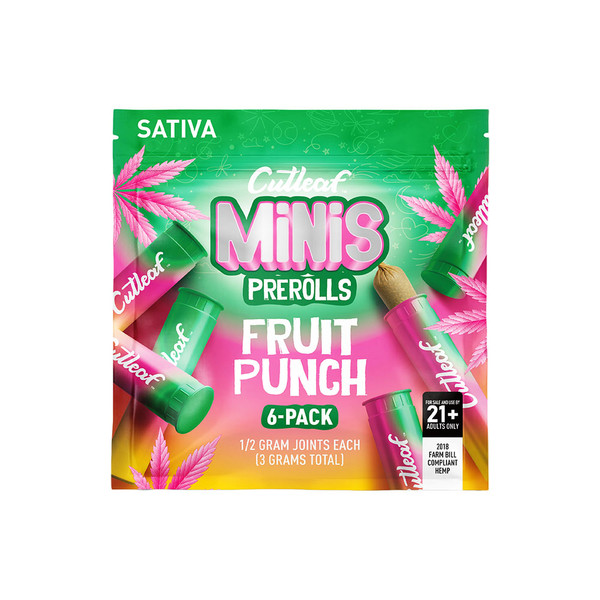 Cutleaf Minis THCA Pre Rolls 6CT Display Of 10 (.5G)