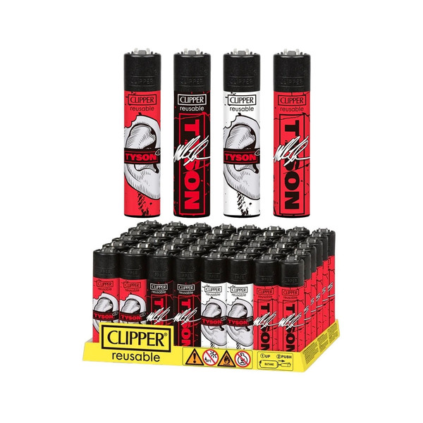 Clipper Tyson Edition Lighters Display Of 48