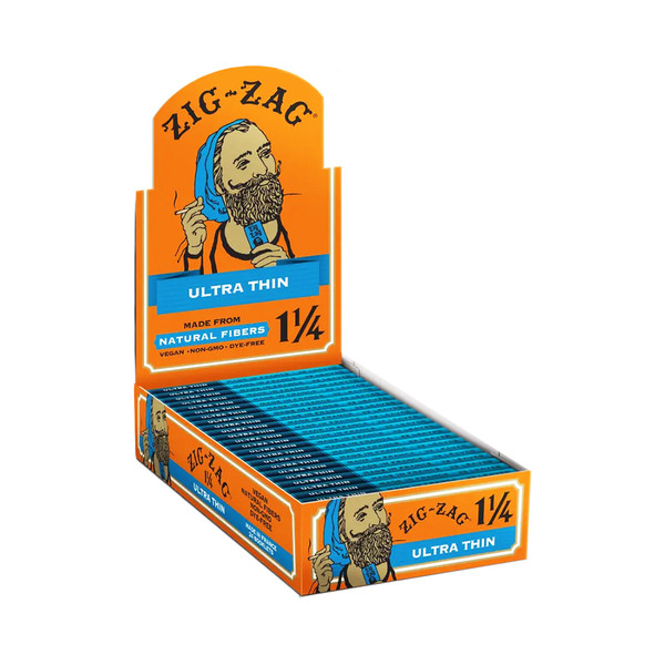 Zig Zag Ultra Thin 1-1/4 Size Rolling Papers 32CT Display Of 24