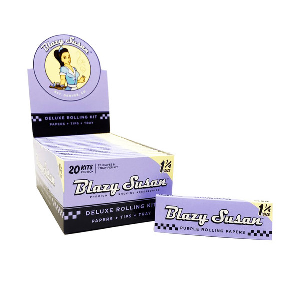 Blazy Susan Purple Edition 1-1/4 Rolling Papers 50CT Display Of 50