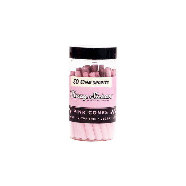 Blazy Susan Pink Shortys 53MM Size Cones 50CT Jar