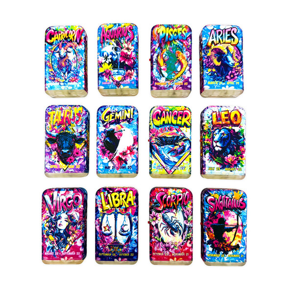 Smoke Zilla Zodiac Style Dual Torch Lighter Display Of 12 (25915)