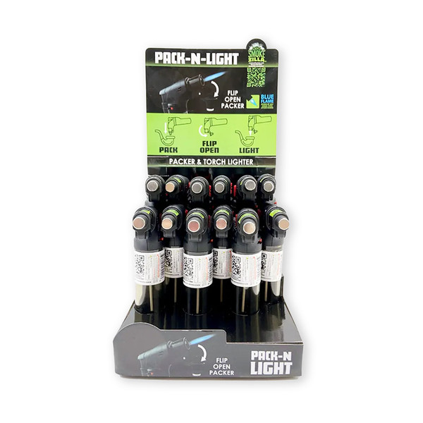 Smoke Zilla Pack And Light Torch Lighter Display Of 12 (25120)