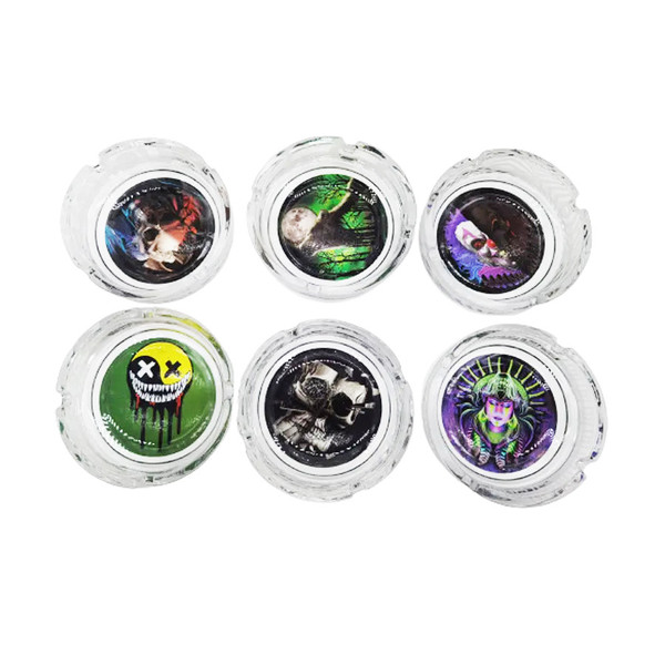 Smoke Zilla Glow In The Dark Glass Ashtray Display Of 6 (23032) Smoke Zilla Glow In The Dark Glass Ashtray Display Of 6 (23032)