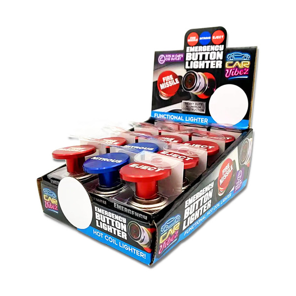 Smoke Zilla Electric Coil Button Lighter Display Of 12 (23577)