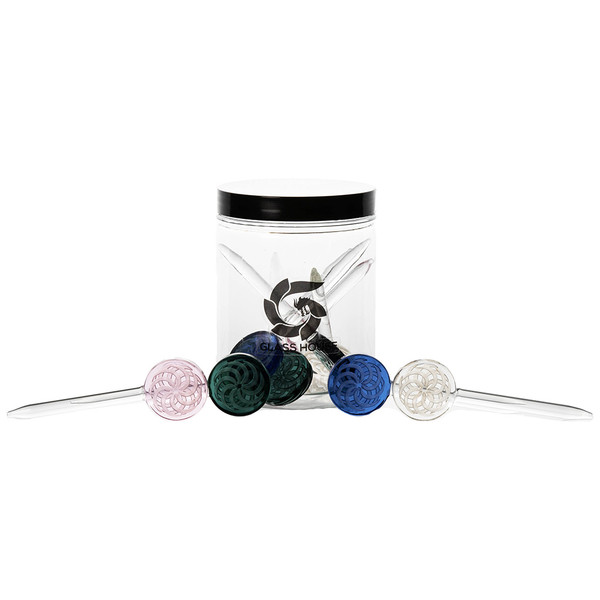 Hillside Glass Channel Dabber Carb Cap 12CT Jar (CCD-005) Hillside Glass Channel Dabber Carb Cap 12CT Jar (CCD-005)