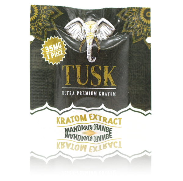 Tusk Kratom Extract Gummies (Display of 100 Packs / 1 Gummy & 35MG Per Pack )