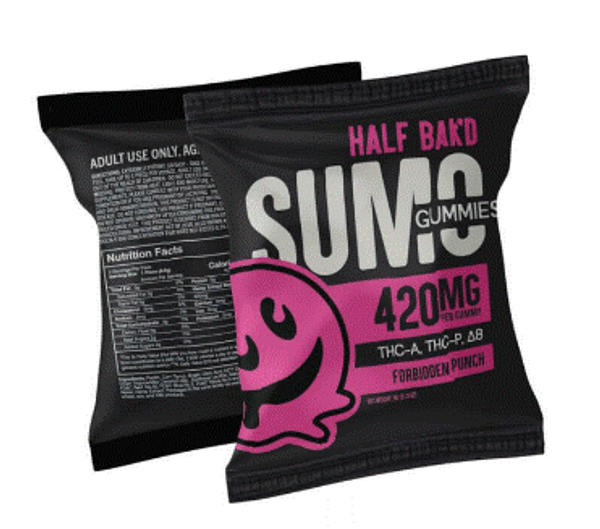 Half Bak'd SUMO THC-A + THC-P + Delta 9 Gummies 2CT Display Of 30