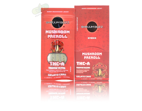Shruum Buzz - Mushroom + THCA Pre-Rolls ( 6,000MG / Display of 6 )