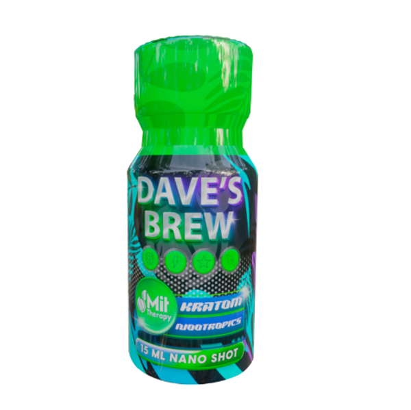 MIT Therapy  - Dave's Brew Full Spectrum Kratom Nootropic Liquid Nano Shot ( 15ML / Display of 12 )