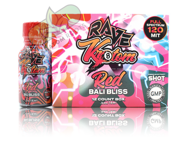 Rave Kratom - Full Spectrum 140MIT Extract Liquid Bottle (15ML Per Bottle / Display of  12)