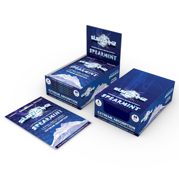 Sub 7 OHMZ - SPEARMINT Sublingual 7 Hydroxy Strips Display of 20 (20MG)
