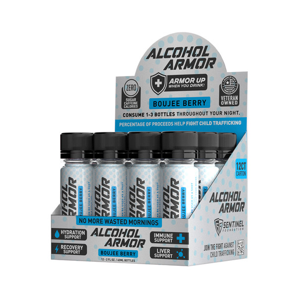 Alcohol Armor Hangover Prevention Formula Display Of 12 (60ML)