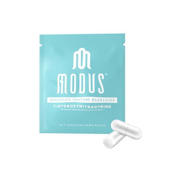 Modus 7 Hydroxy Advanced Kratom Alkaloids Extract Capsules Display Of 25 (2CT)