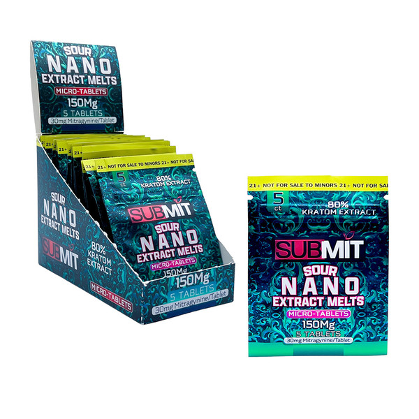 SUBMIT Sour Nano Extract Melts Micro Tablets Display Of 20 (150MG)