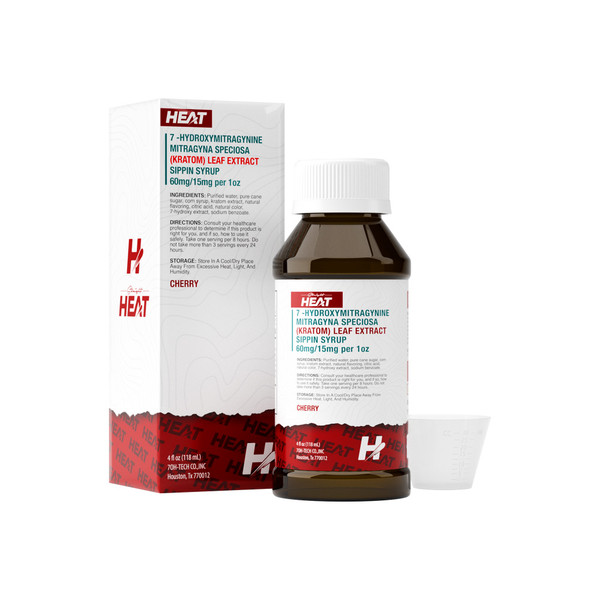 Straight Heat 7 Hydroxymitragynine Kratom Extract Sippin Syrup (60MG)