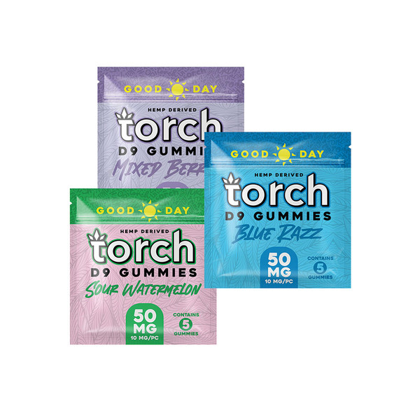 Torch D9 THC Infused Gummies Display Of 10 (50MG)