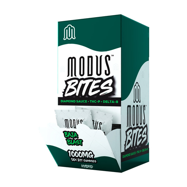 Modus Bites Diamond Sauce THCP + Delta 8 Gummies Display of 50 (1000MG)