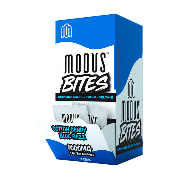 Modus Bites Diamond Sauce THCP + Delta 8 Gummies Display of 50 (1000MG)