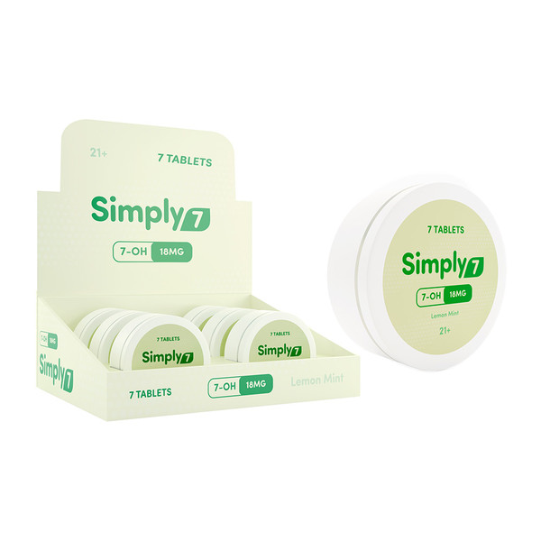 Simply7 Lemon Mint 7 Hydroxymitragynine Extract Tablets (18MG)