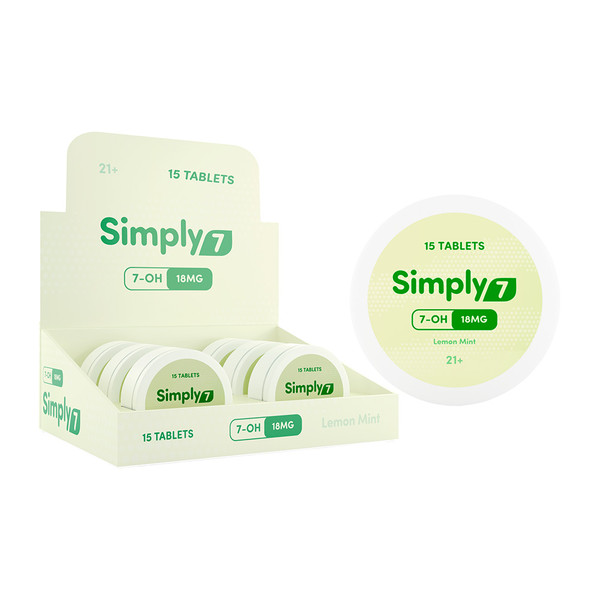 Simply7 Lemon Mint 7 Hydroxymitragynine Extract Tablets (18MG)