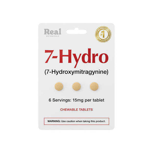 Real Botanicals 7 Hydro Kratom Chewable Hydroxy Tablets (15MG)