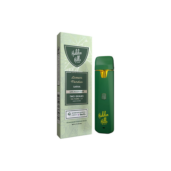 Hidden Hills Bussin Blend Live Rosin THCP Ultra + D9 Disposable Vape Display Of 5 (2G)