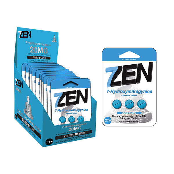 7Zen 7 Hydroxymitragynine Kratom Bliss Blend 3CT Tablets (20MG)