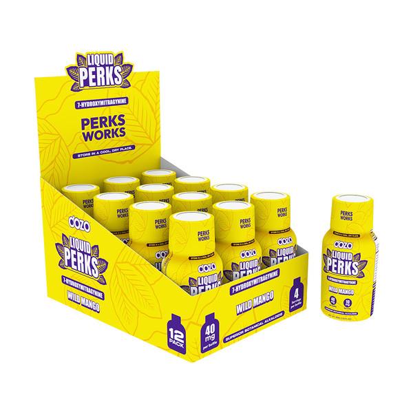 Dozo Liquid Perks 7 Hydroxymitragynine Extract Shot Display Of 12 (40MG)