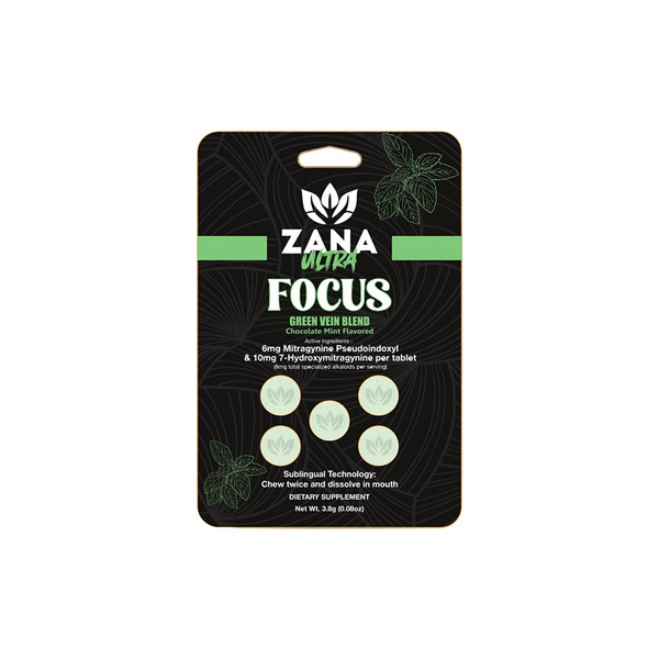 Zana Ultra Focus Green Vein Blend Pseudo + 7 Hydroxy Tablets (16MG)