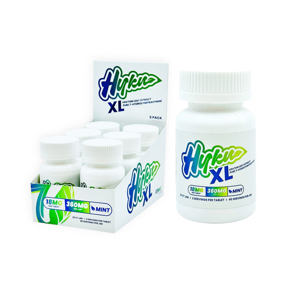 Hyku XL Pure Kratom leaf 7 Hydroxy Tablets (18MG)