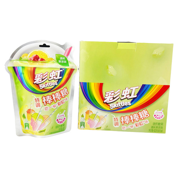 Exotic Snacks - Skittles Lollipops Display Of 8 Packs (China)