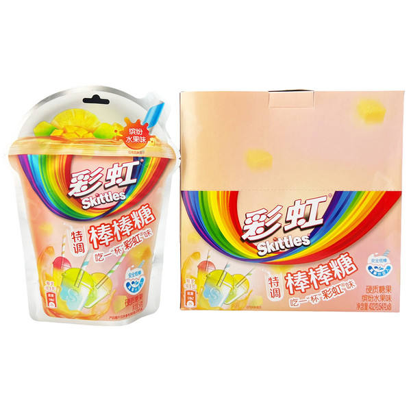 Exotic Snacks - Skittles Lollipops Display Of 8 Packs (China)
