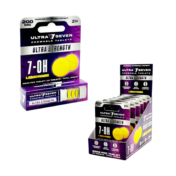Ultra 7 Seven 7 Hydroxymitragynine 10CT Chewable Tablets Display Of 6 (20MG)