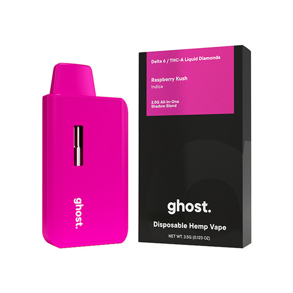 Ghost Hemp Shadow Blend D6 + THCA Liquid Diamonds Disposable Vape Display Of 5 (3.5G)
