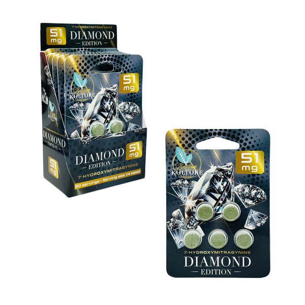 Kratom Kulture Botanicals Diamond Edition 7 Hydroxy Tablets (51MG)