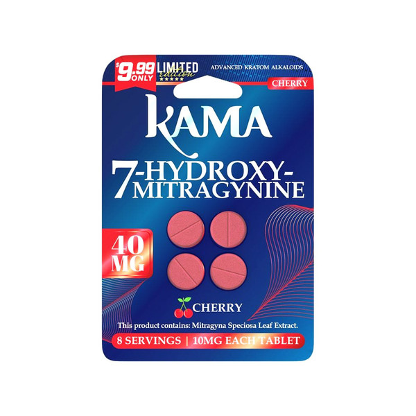 KAMA Advanced Kratom Alkaloids 7 Hydroxy 4CT Tablets Display Of 10 (10MG)